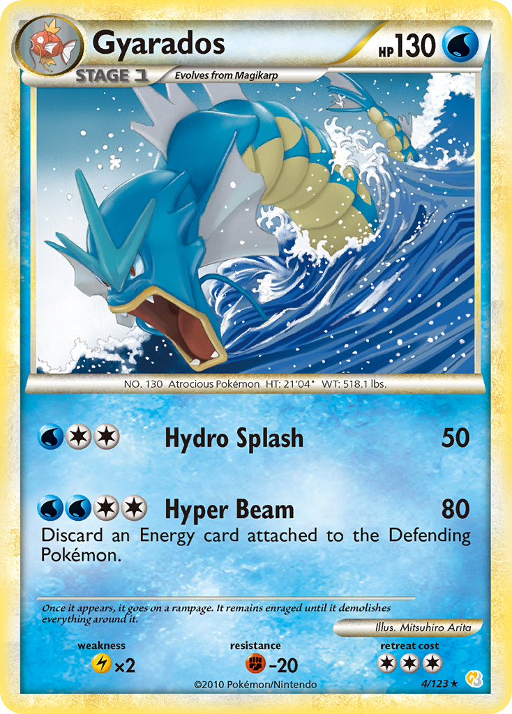 Gyarados (4/123) - HeartGold & SoulSilver Pokémon Card