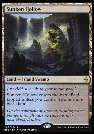 Sunken Hollow (Battle for Zendikar) Trading Card