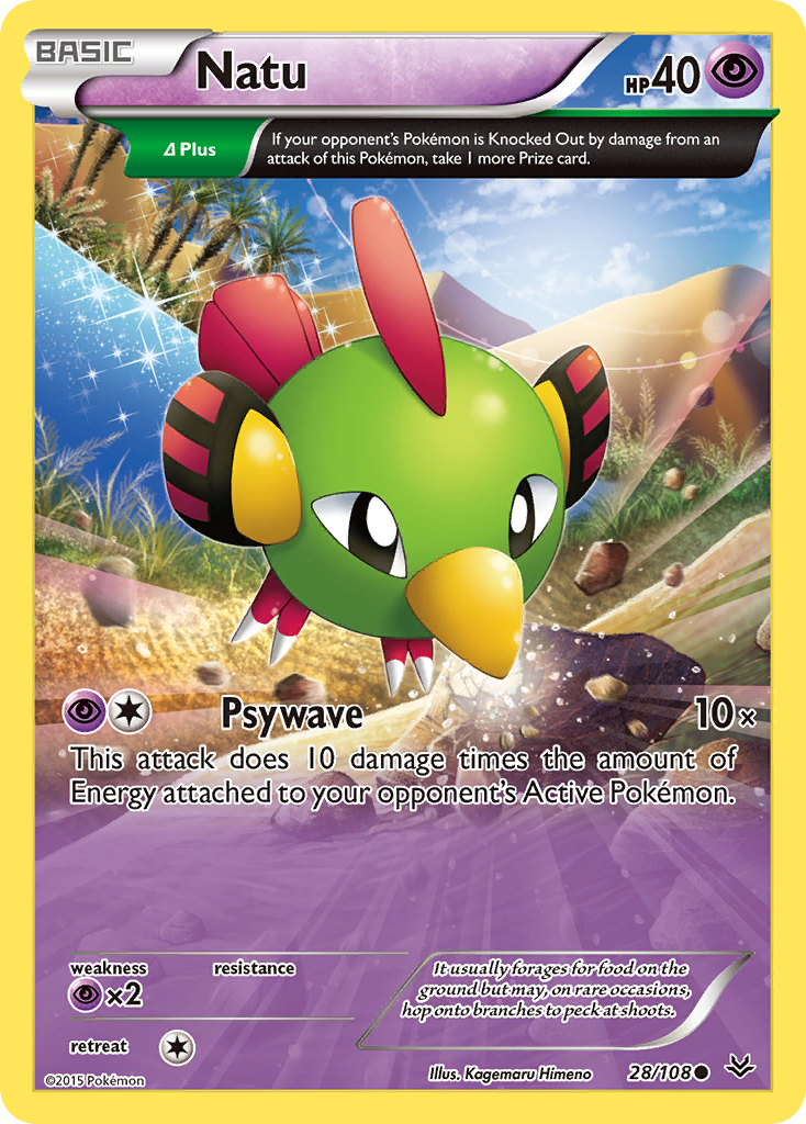 Natu (28/108) - Roaring Skies Pokémon Card