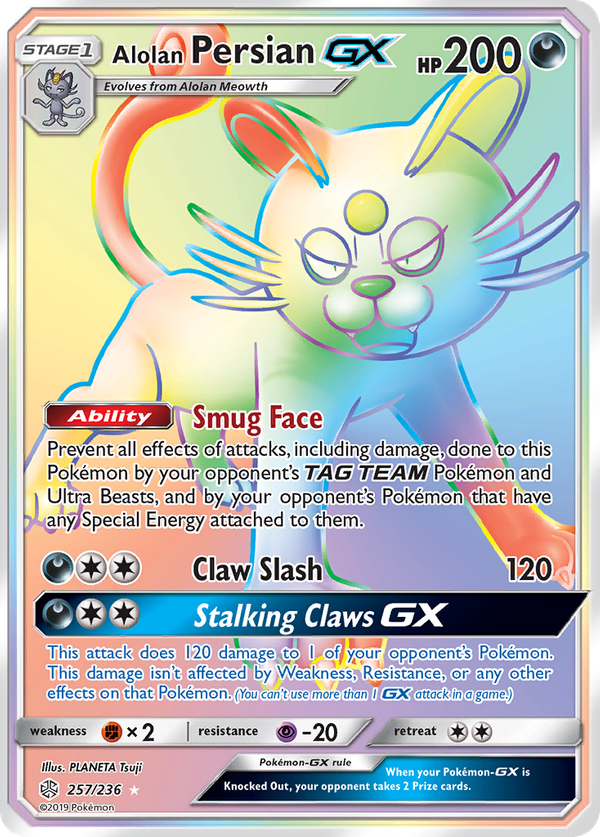 Alolan Persian GX (257/236) - Cosmic Eclipse