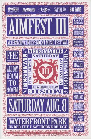 Aimfest III featuring Dharma Bums & Sprinkler 1992