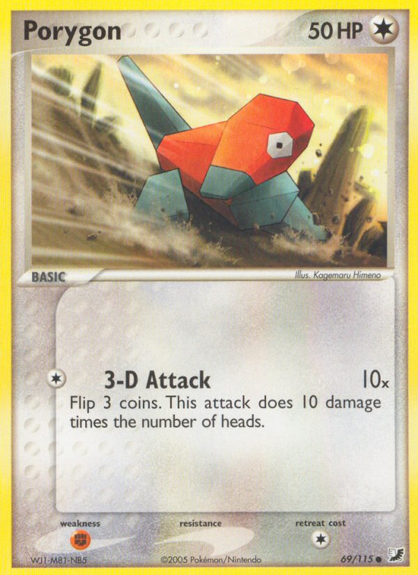 Porygon (69/115) - Unseen Forces Pokémon Card