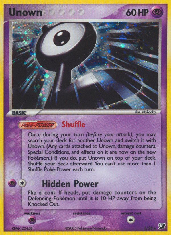 Unown (L) - Unseen Forces Pokémon Card