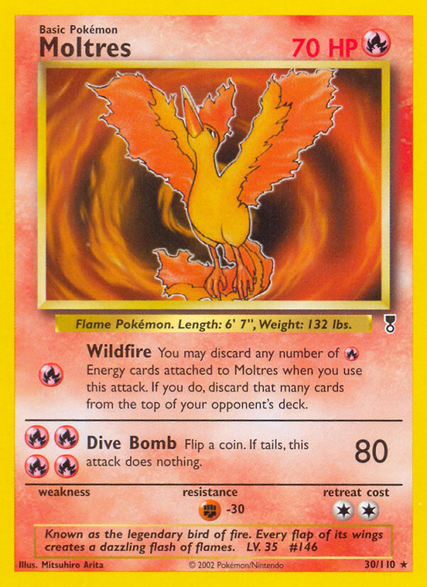 Moltres (30/110) - Legendary Collection Pokémon Card