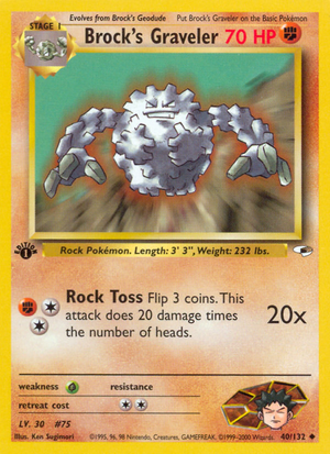 Brock's Graveler (40/132) - Gym Heroes (1st Edition)