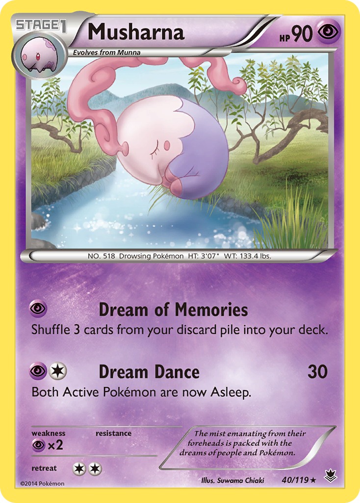 Musharna (40/119) - Phantom Forces Pokémon Card