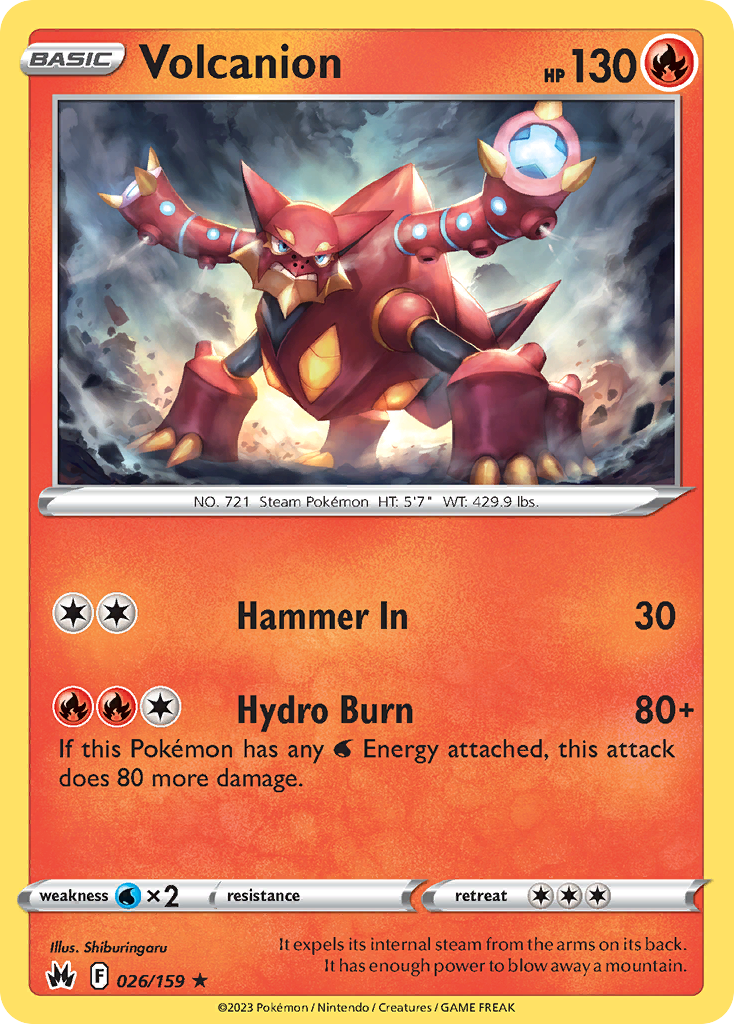 Volcanion (26/159) - Crown Zenith Pokémon Card