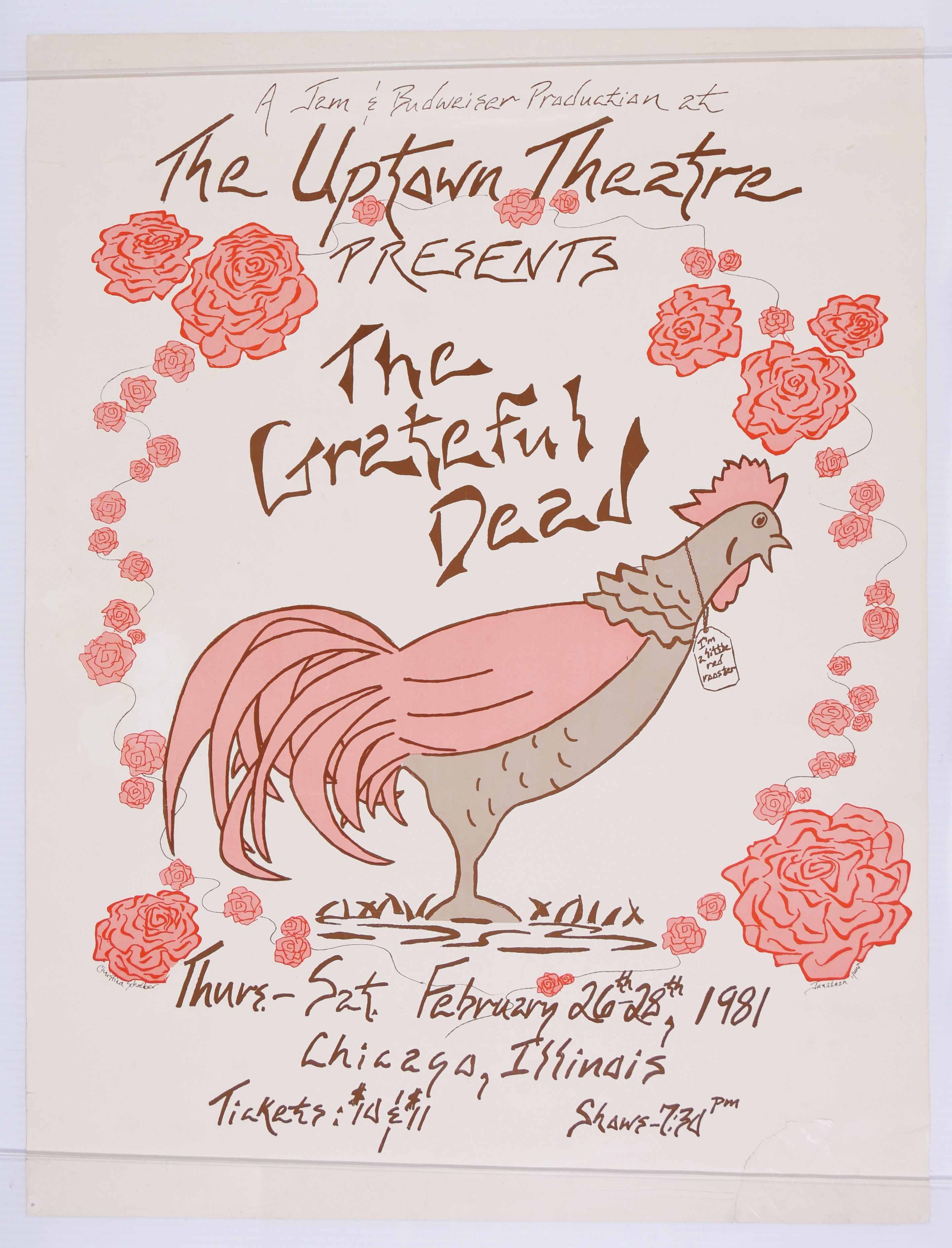 Grateful Dead Uptown Theatre 1981 Concert Poster
