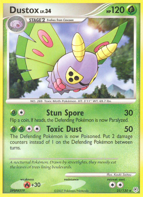 Dustox (25/130) - Diamond & Pearl Pokémon Card