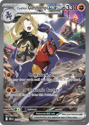 Cynthia's Garchomp ex (232/182) - Destined Rivals