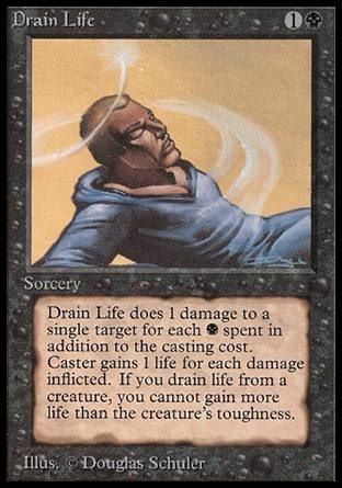 Drain Life (Beta) Trading Card