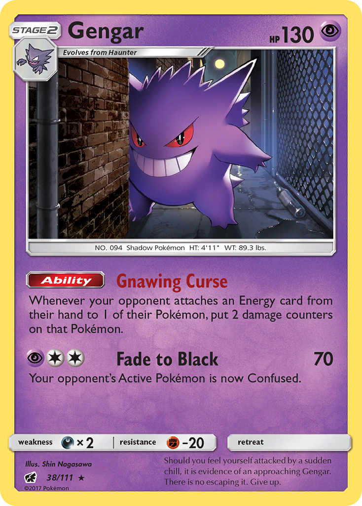 Gengar (38/111) - Crimson Invasion Pokémon Card