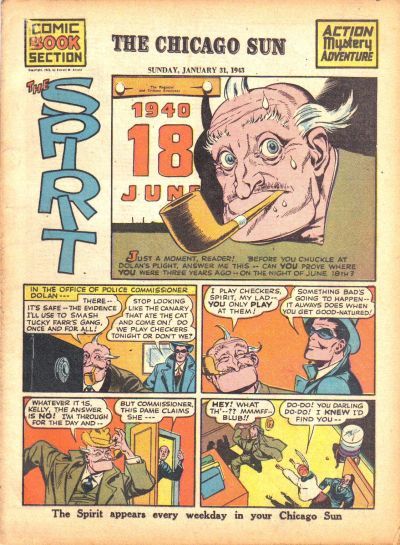 Spirit Section #1/31/1943 Comic