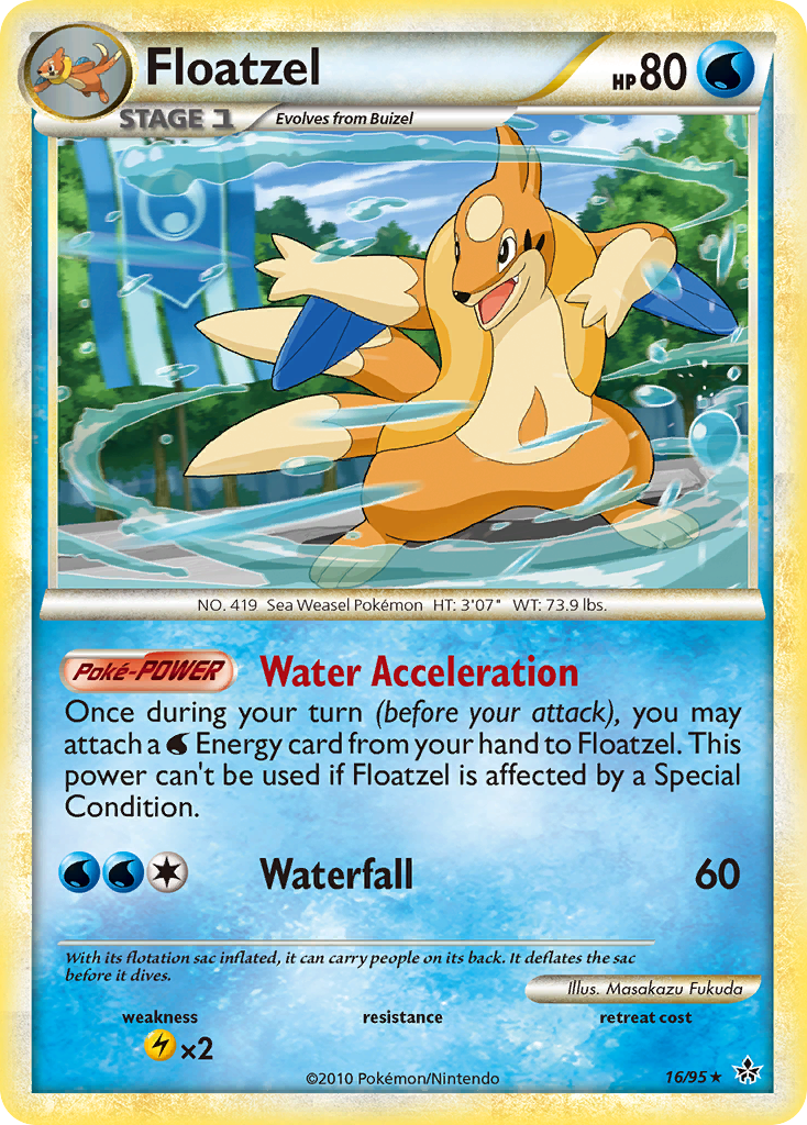 Floatzel (16/95) - HS—Unleashed Pokémon Card