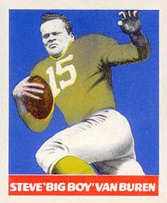 Steve "Big Boy" Van Buren 1948 Leaf Football #22 Sports Card