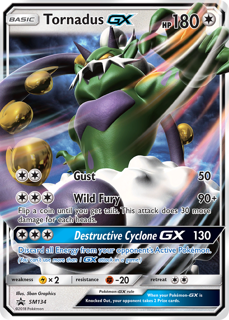 Tornadus GX (SM134) - SM Black Star Promos Pokémon Card