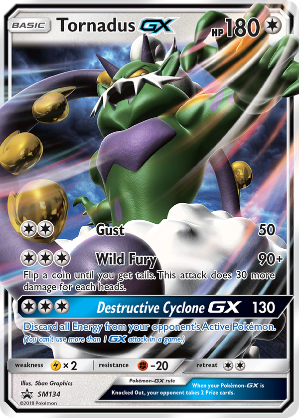 Tornadus GX (SM134) - SM Black Star Promos