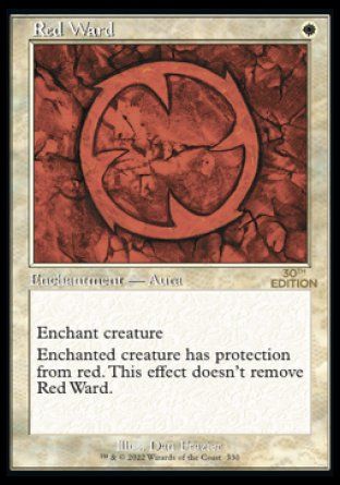 Red Ward (Magic 30th Anniversary Edition - Old Frame) Trading Card