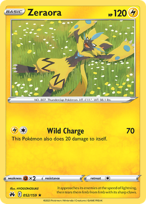 Zeraora (52/159) - Crown Zenith