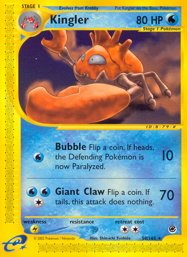 Kingler (50/165) - Expedition Base Set Pokémon Card