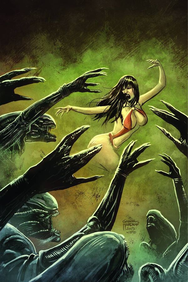 Aliens Vampirella #3 (Rare Hardman Virgin Cover)