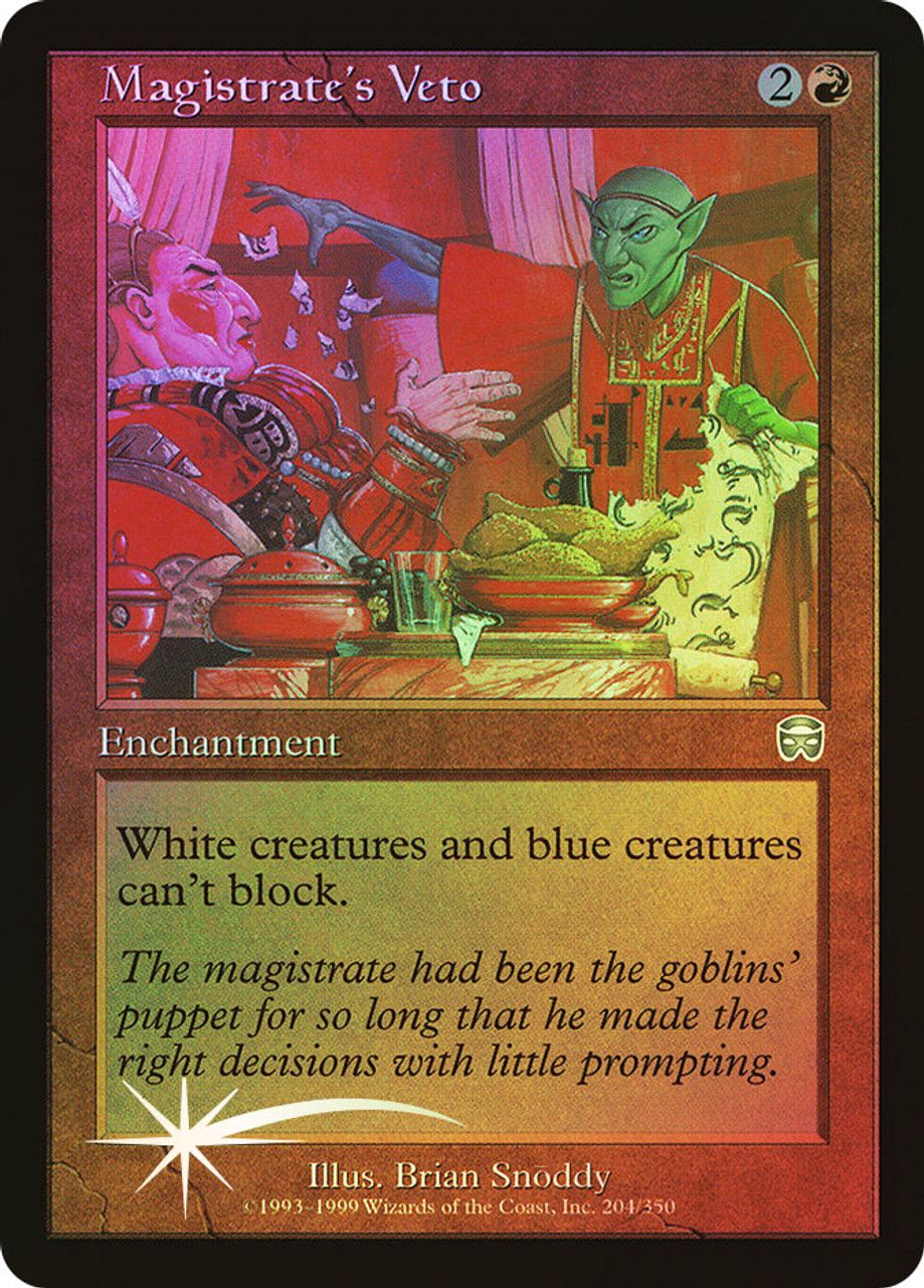 Magistrate's Veto (Mercadian Masques - Foil) Trading Card