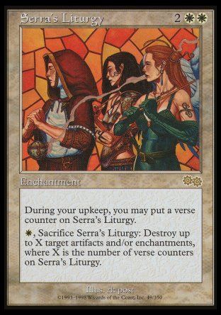 Serra's Liturgy (Urza's Saga) Trading Card