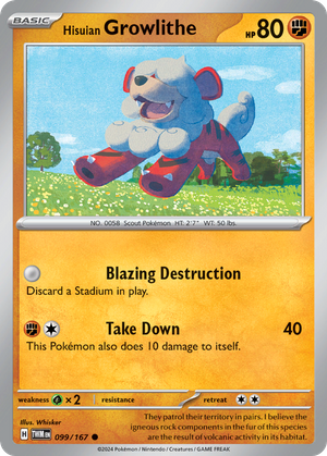 Hisuian Growlithe (99/167) - Twilight Masquerade