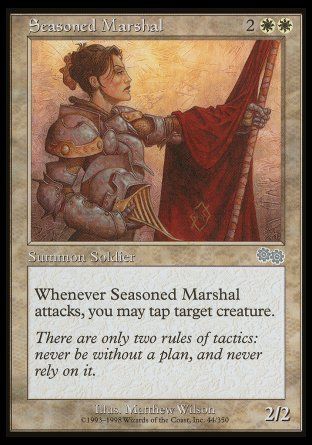 Seasoned Marshal (Urza's Saga) Trading Card