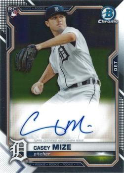 Casey Mize 2021 Bowman Chrome - Rookie Autographs Baseball #BCRA-CM Sports Card