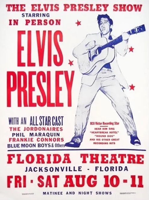 AOR-1.2-OP-1 Elvis Presley Florida Theatre 1956 Concert Poster