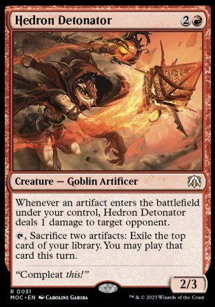 Hedron Detonator (March of the Machine Commander Decks) Trading Card