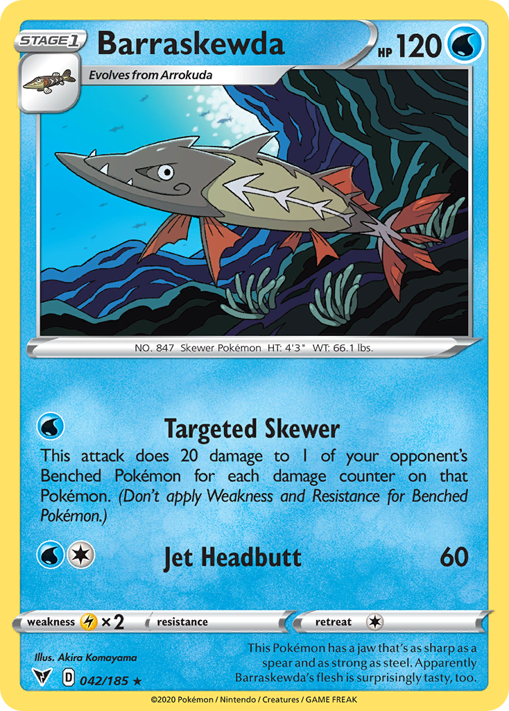 Barraskewda (42/185) - Vivid Voltage Pokémon Card