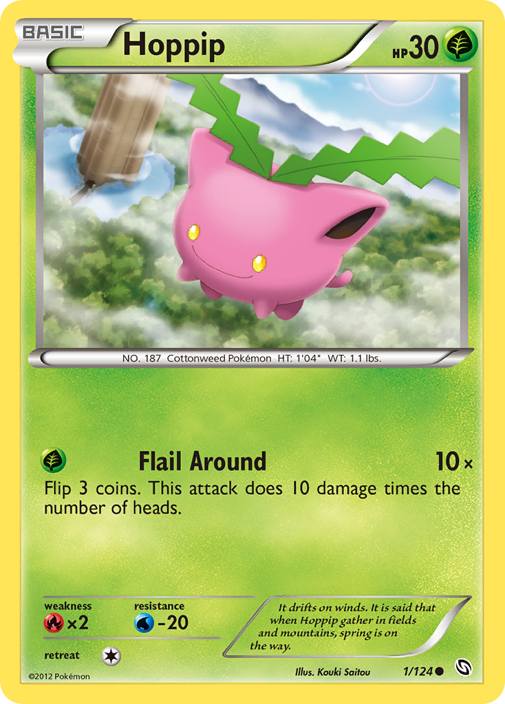 Hoppip (1/124) - Dragons Exalted Pokémon Card