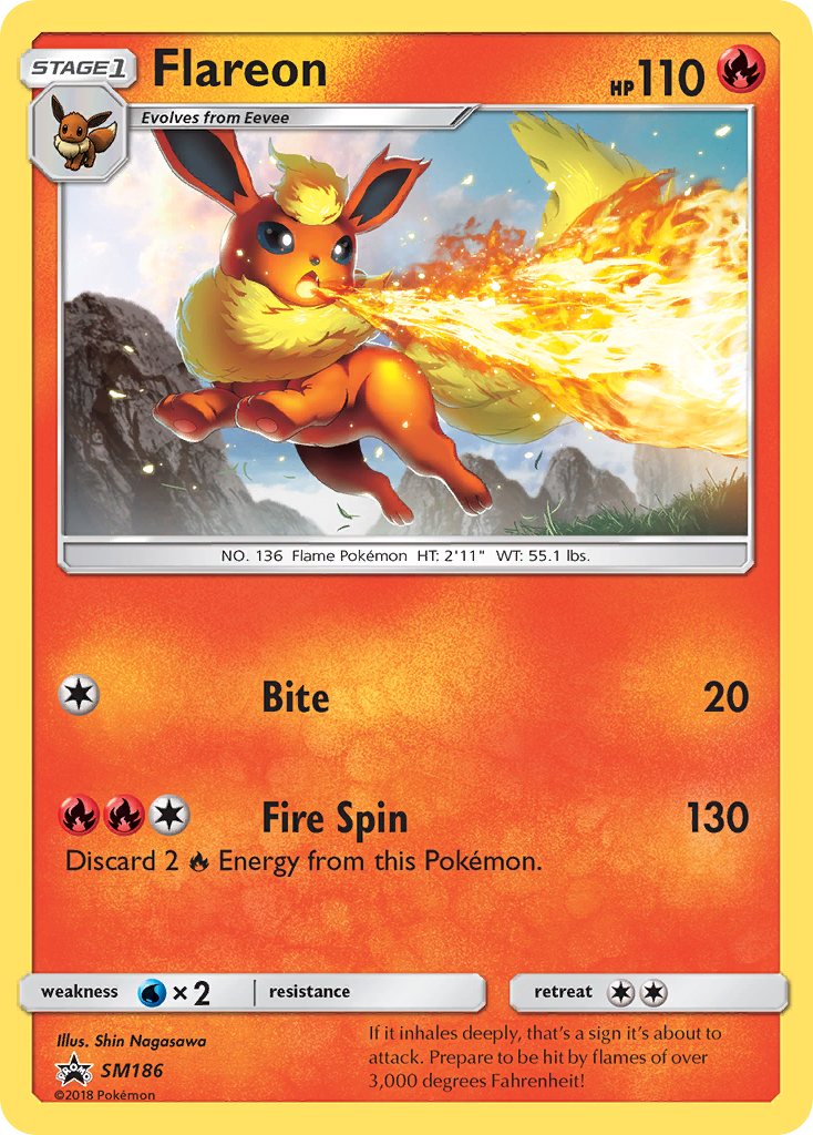 Flareon (SM186) - SM Black Star Promos Pokémon Card