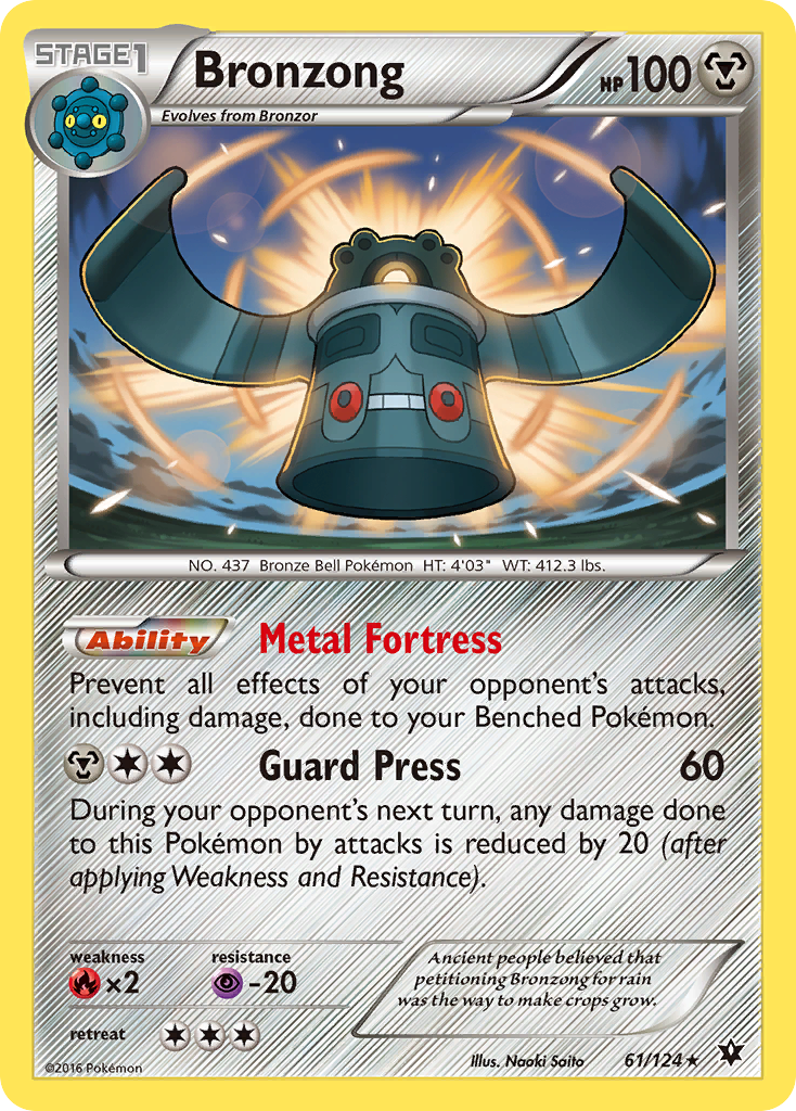 Bronzong (61/124) - Fates Collide Pokémon Card