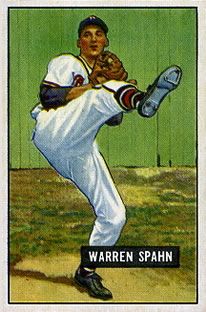 Warren Spahn 1951 Bowman #134 Sports Card