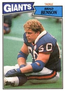 Brad Benson 1987 Topps #21 Sports Card
