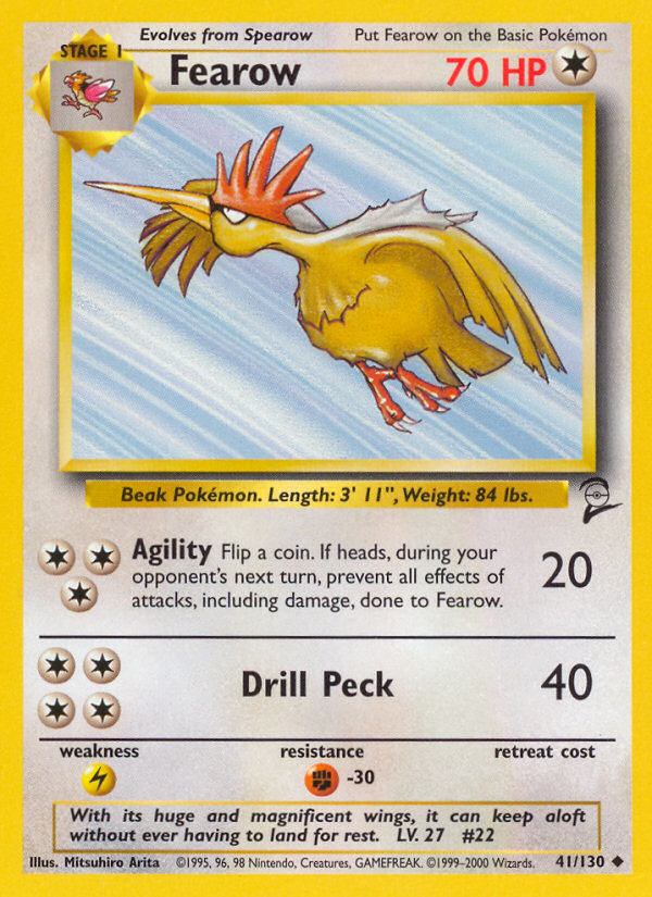 Fearow (41/130) - Base Set 2 Pokémon Card