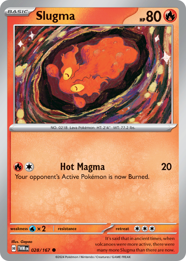 Slugma (28/167) - Twilight Masquerade Pokémon Card