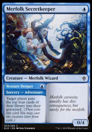 Merfolk Secretkeeper (Throne of Eldraine) Trading Card