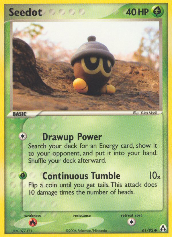 Seedot (61/92) - Legend Maker Pokémon Card