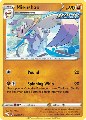 Mienshao (77/163) - Battle Styles