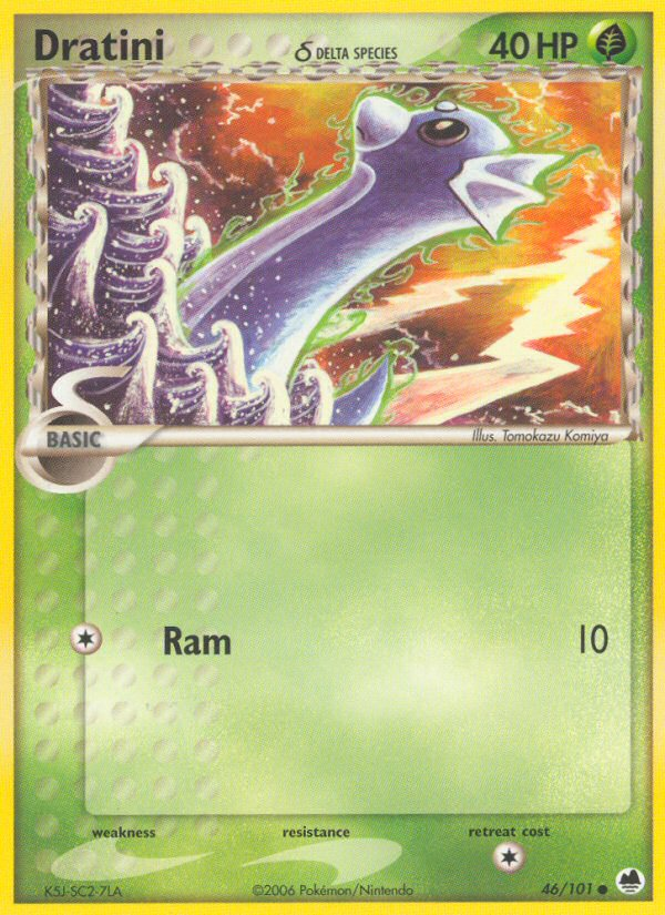 Dratini δ (46/101) - Dragon Frontiers Pokémon Card