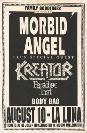 Morbid Angel at La Luna 1993 White Paper
