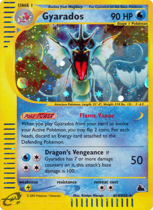 Gyarados (H10) - Skyridge Pokémon Card