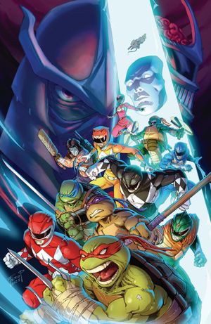 Mighty Morphin Power Rangers/ Teenage Mutant Ninja Turtles III #2 (H 1:100 Incv Variant Full Art Foil Pe)