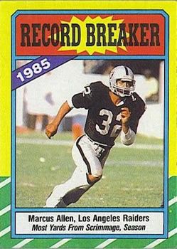 Marcus Allen 1986 Topps #1 Sports Card