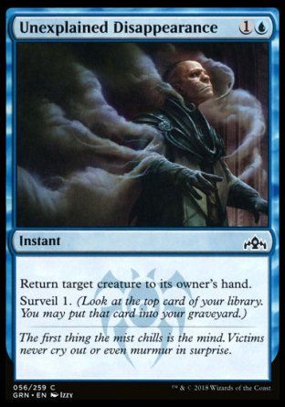 Unexplained Disappearance (Guilds of Ravnica) Trading Card