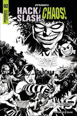Hack/Slash vs Chaos! #2 (10 Copy Cermak B&w Cover)